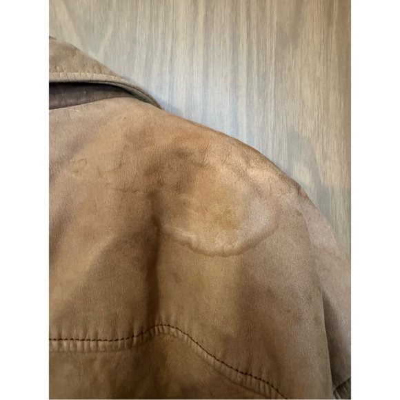 Vintage Sea Dream Leather Bomber Jacket - Picture 8 of 14